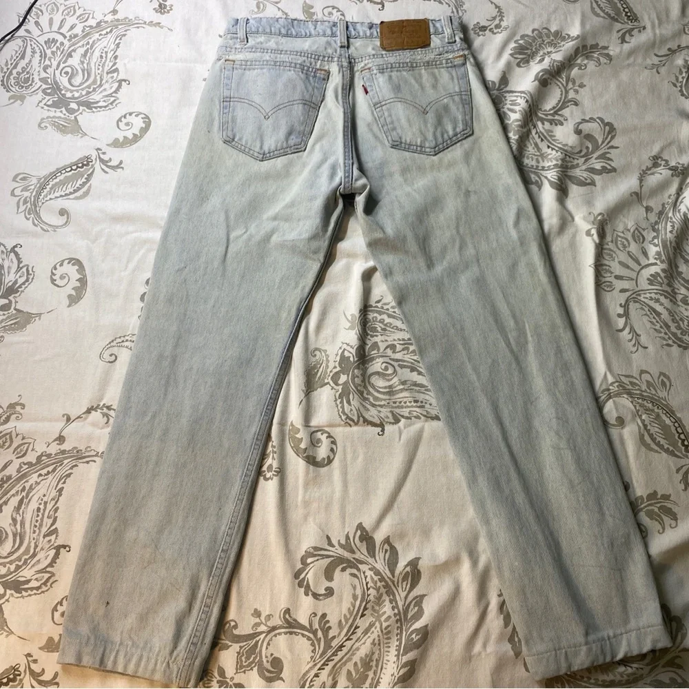 Vintage Levis Blank Tab 505 32X32 Measured (31X29)Distressed‎ grunge Jeans USA